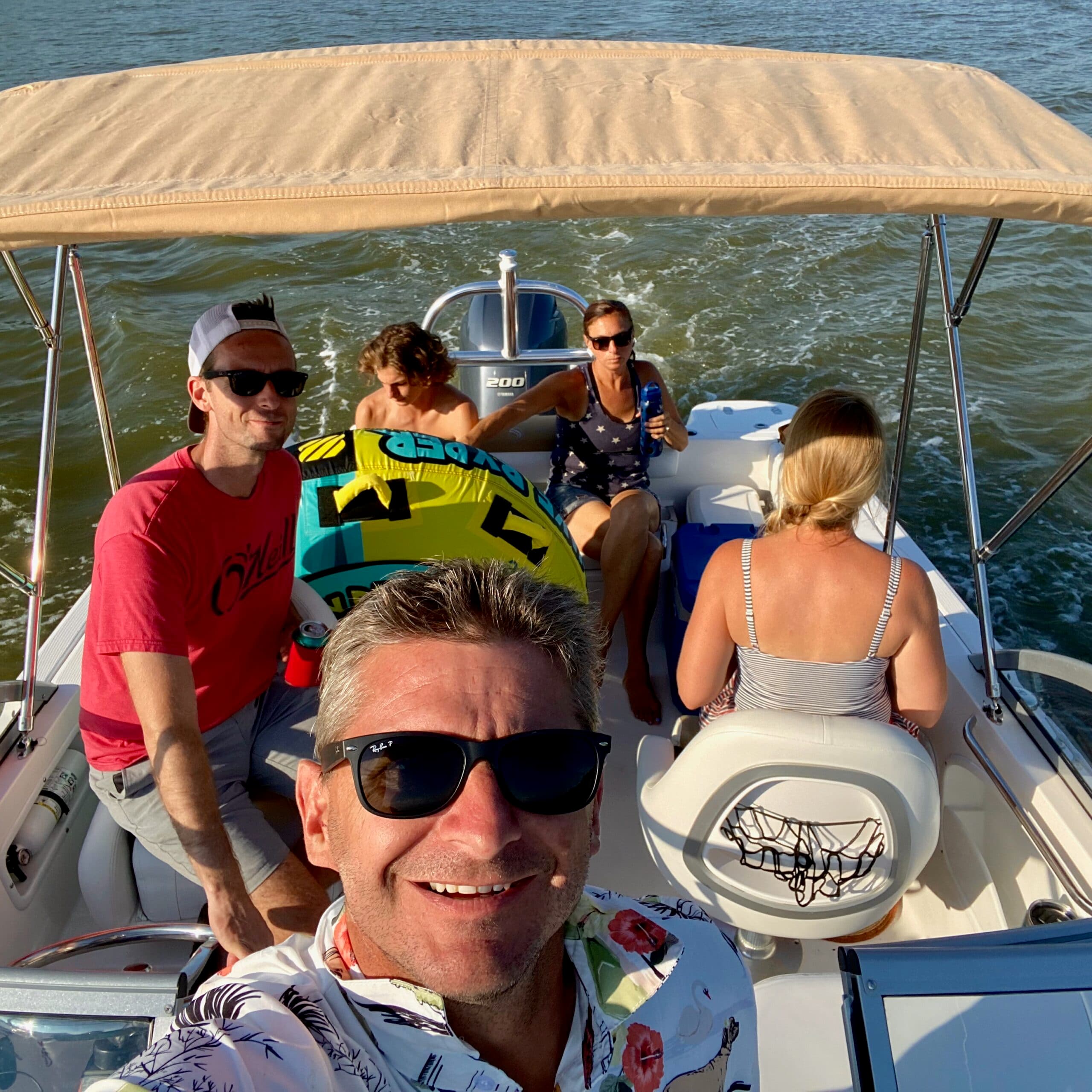 A day out on the water with family