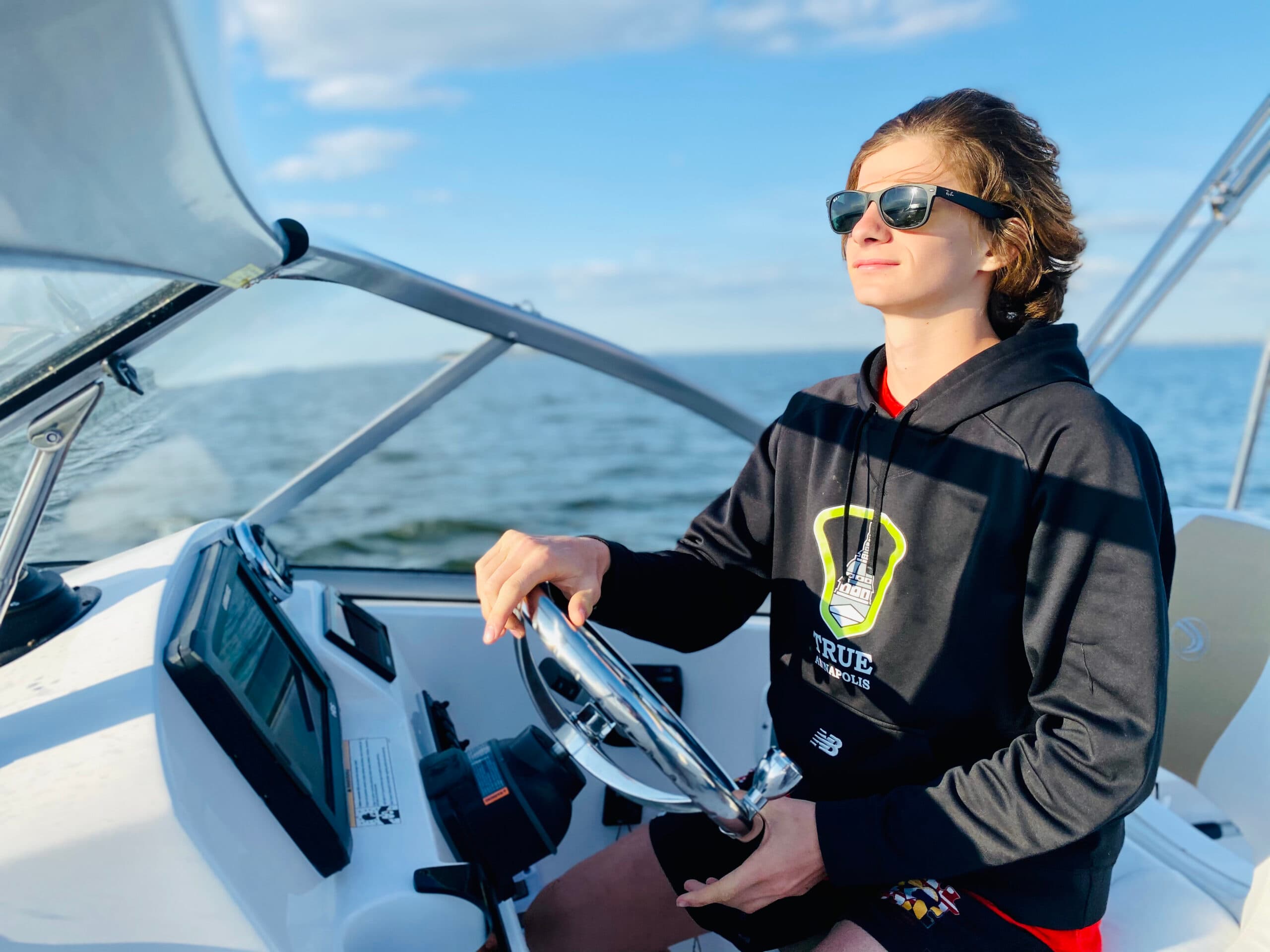 Relaxing aboard at anchor