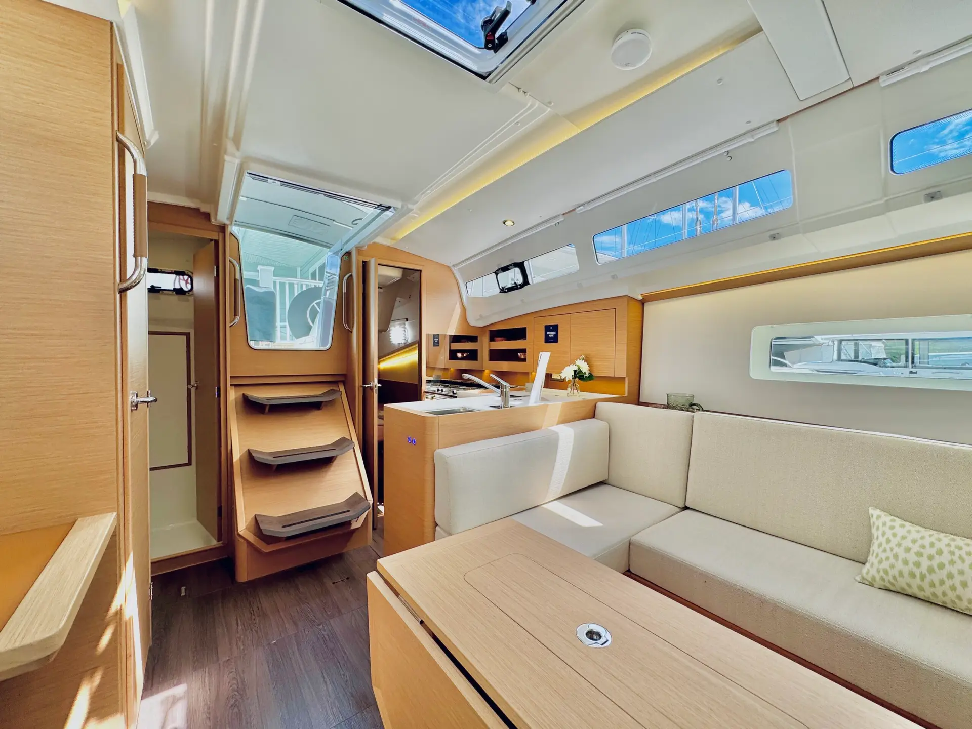 A tidy galley ready for showings