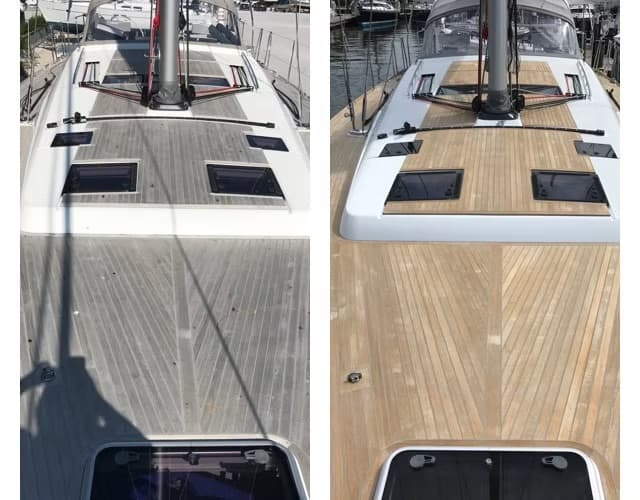 A freshly detailed boat interior